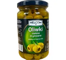 Оливки Helcom зелені без кісточки скло 330 г