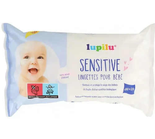 Влажные салфетки детские Lupilu Sensitive 80+20 шт Влажные салфетки детские Lupilu Sensitive 80+20 шт