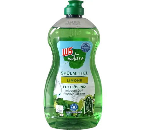 Средство для мытья посуды W5 Nature Limone 500 мл