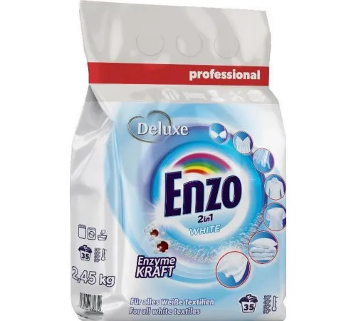 Стиральный порошок Deluxe Enzo 2in1 White 2.45 кг 35 циклов стирки Стиральный порошок Deluxe Enzo 2in1 White 2.45 кг 35 циклов стирки