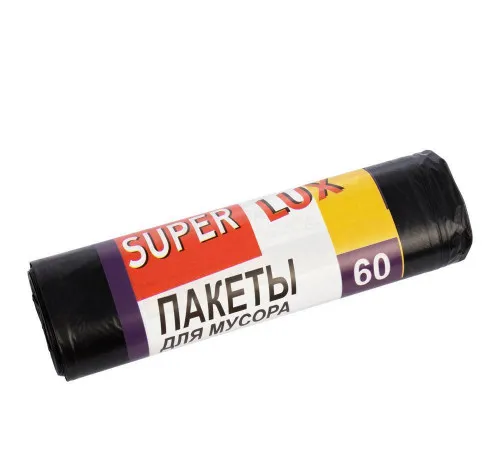 Пакети для сміття Super Lux 60 л 10 шт Пакети для сміття Super Lux 60 л 10 шт