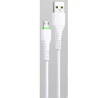 Кабель Grunhelm GMC-01MW MicroUSB 1 м білий