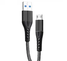 Кабель Grunhelm GMC-02MLB  MicroUSB  1 м 2.1А тканинне облетення