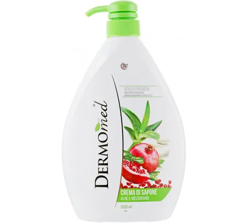 Крем-мыло жидкое Dermomed Aloe e Melograno дозатор 1000 мл Крем-мыло жидкое Dermomed Aloe e Melograno дозатор 1000 мл