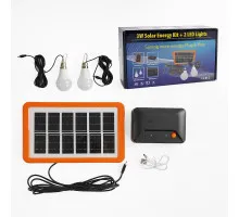 Зарядная станция С 68427 (солнечная панель, мощность 3 Вт, 2 Led-лампы по 150 LM, аккумулятор 3.7 V 4000 mAh, кабель USB Type-C)