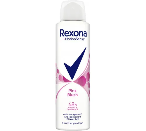 Дезодорант-антиперспірант жіночий аерозольний Rexona Pink Blush 150 мл Дезодорант-антиперспірант жіночий аерозольний Rexona Pink Blush 150 мл