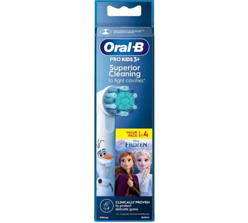 Сменная насадка для детской электрической зубной щетки Oral-B Frozen 3+ 4 шт