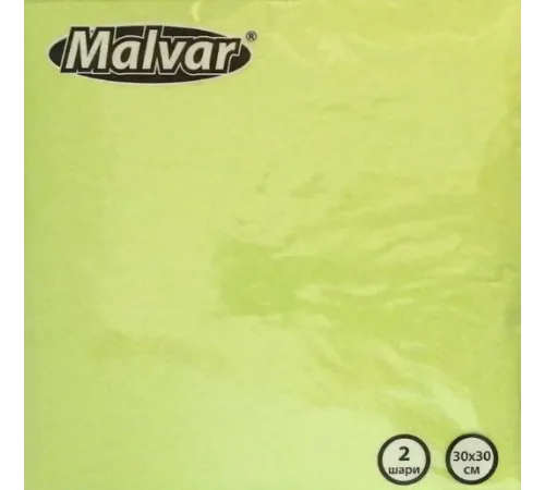 Салфетка Malvar Лайм 30*30 см 2-х шаровые 40 шт
