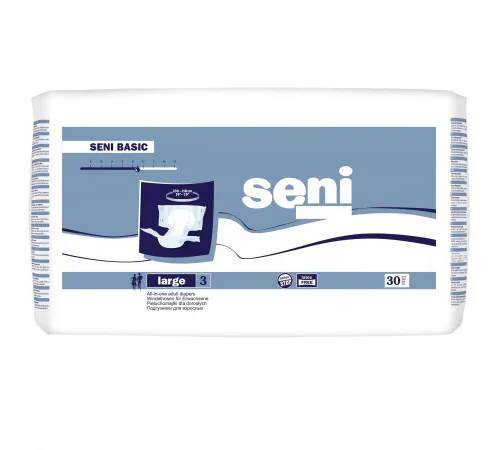 Подгузники для взрослых Seni Basic Large 115-150 см 30 шт Подгузники для взрослых Seni Basic Large 115-150 см 30 шт