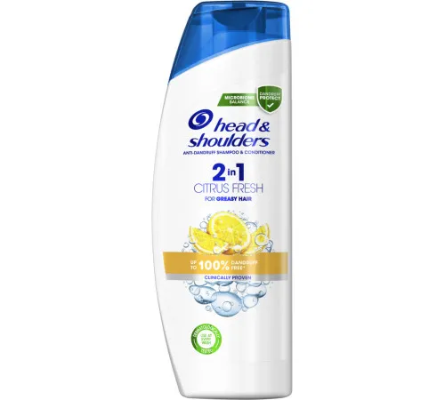 Шампунь і бальзам-ополіскувач 2 в 1 проти лупи Head & Shoulders Цитрусова свіжість 360 мл