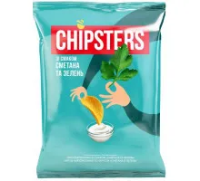 Чіпси Chipster's Сметана із Зеленню 110 г