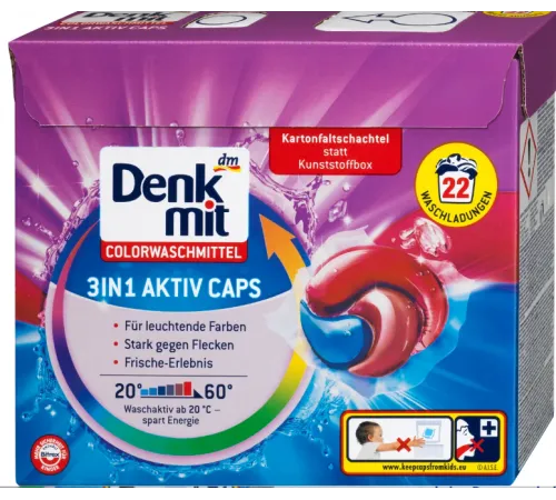 Гелеві капсули для прання Denkmit 3in1 Colorwascmittel 22 шт (ціна за 1 шт) Гелеві капсули для прання Denkmit 3in1 Colorwascmittel 22 шт (ціна за 1 шт)