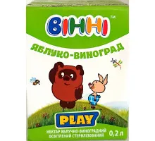 Сік дитячий Вінні Play Яблучно-Виноградний 200 мл