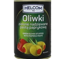 Оливки Helcom зелёные с паприкой ж/б 280 г