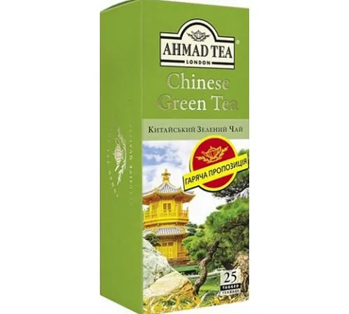 Чай Ahmad Tea Китайський Зелений чай в пакетиках 25х1.8 г Чай Ahmad Tea Китайський Зелений чай в пакетиках 25х1.8 г