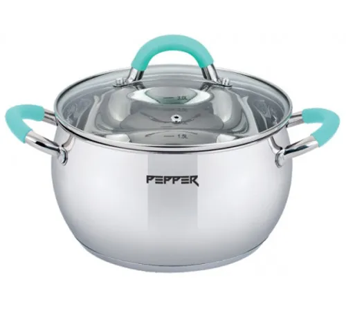 Каструля Pepper Apple Mint PR-1108-16 16х9.5 см 2.2 л Каструля Pepper Apple Mint PR-1108-16 16х9.5 см 2.2 л