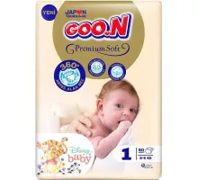Подгузники Goo.N Premium Soft 1 (2-5 кг) 50 шт