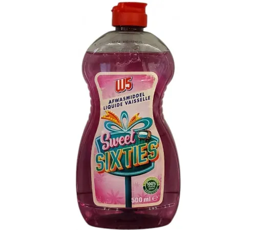 Засіб для миття посуду W5 Sweet Sixties 500 мл Засіб для миття посуду W5 Sweet Sixties 500 мл