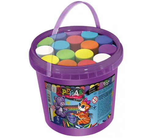 Мел асфальтный Danko Toys 16 шт в ведре