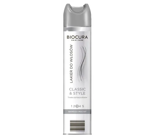 Лак для волосся Biocura Classic & Style 3 сильної фіксацїї 400 мл Лак для волосся Biocura Classic & Style 3 сильної фіксацїї 400 мл