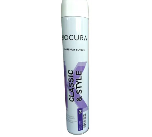 Лак для волосся Biocura Classic & Style 3 сильної фіксацїї 400 мл Лак для волосся Biocura Classic & Style 3 сильної фіксацїї 400 мл