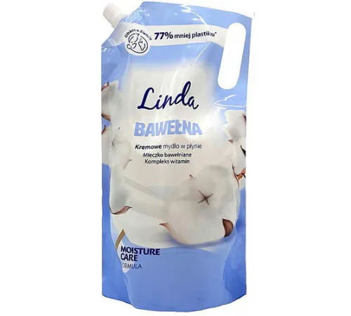 Жидкое крем-мыло Linda Хлопок пакет 1л Жидкое крем-мыло Linda Хлопок пакет 1л