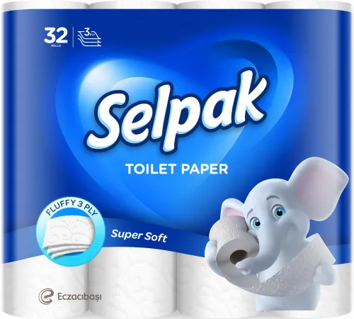 Туалетний папір Selpak Super Soft 3 шари 32 рулони