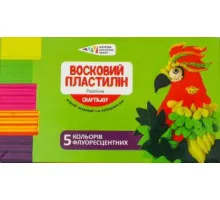 Пластилін Craft&Joy восковий флуоресцентний 5 кольорів.60 г