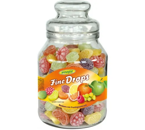 Льодяники Woogie Fine Drops з фруктовим смаком 966 г Льодяники Woogie Fine Drops з фруктовим смаком 966 г