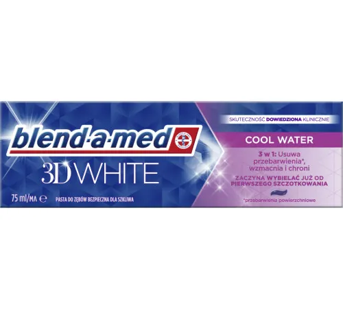 Зубная паста Blend-a-med 3D White Cool Water 75 мл Зубная паста Blend-a-med 3D White Cool Water 75 мл