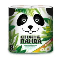 Туалетная бумага Снежная панда Aroma 150 отрывов 2 слоя 8 рулонов