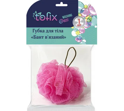 Губка для душа Tofix Бант вязаный