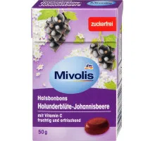 Леденцы для горла Mivolis Бузина и черная Смородина 50 г
