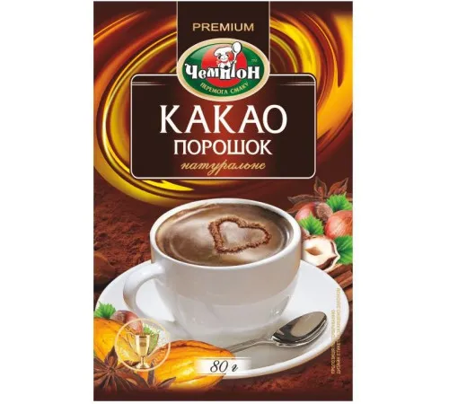 Какао порошок Чемпіон 80 г Какао порошок Чемпіон 80 г