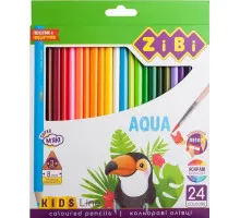 Карандаши детские Zibi ZB2476 AQUA 24 цвета