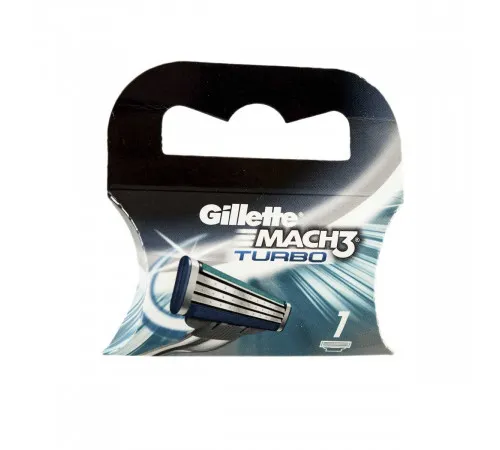 Сменный картридж для бритья Gillette Mach3 Turbo 1 шт Сменный картридж для бритья Gillette Mach3 Turbo 1 шт