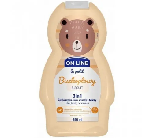Шампунь-гель детский On Line Le petit 3in1 Biscuit 350 мл Шампунь-гель детский On Line Le petit 3in1 Biscuit 350 мл