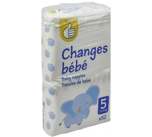 Підгузки Pouce Changes Bebe 5 (11-25 кг) 52 шт Підгузки Pouce Changes Bebe 5 (11-25 кг) 52 шт
