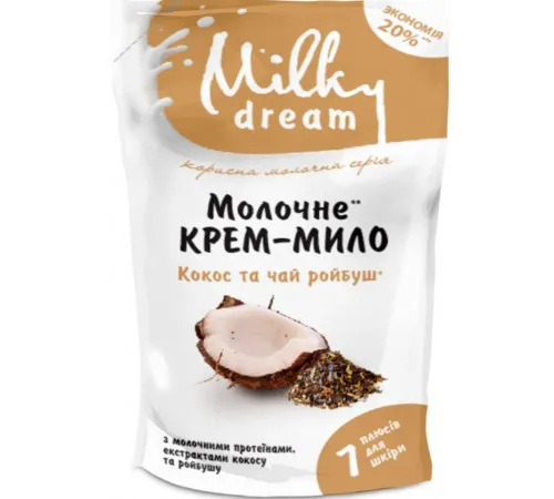 Жидкое крем-мыло Milky Dream Кокос и Чай Ройбуш дой-пак 1000 мл Жидкое крем-мыло Milky Dream Кокос и Чай Ройбуш дой-пак 1000 мл