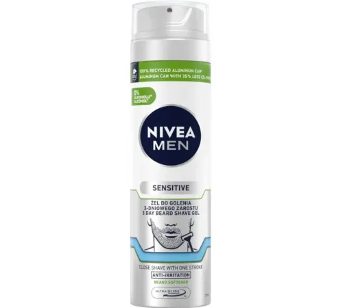 Гель для бритья Nivea Men 3-day Beard 200 мл Гель для бритья Nivea Men 3-day Beard 200 мл