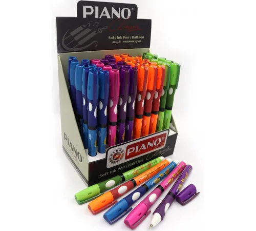 Ручка масляная для левши Piano РТ-251-L синяя