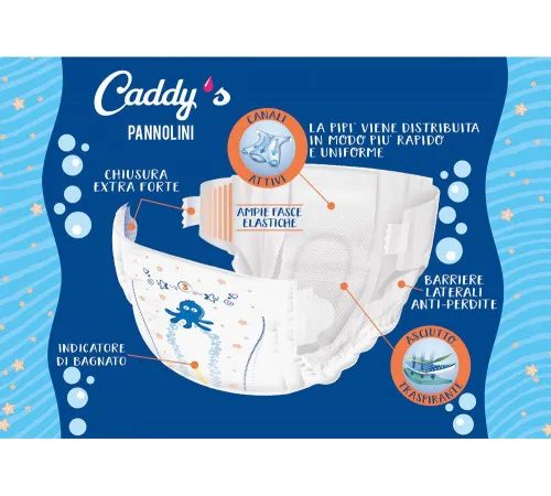 Подгузники Caddy 5 (11-25 кг) 22 шт Подгузники Caddy 5 (11-25 кг) 22 шт