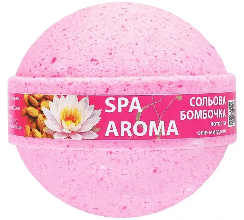 Солевая бомбочка для ванны Bioton Spa&Aroma Лотос и масло Миндаля 200 г