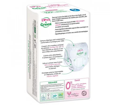 Підгузки-трусики Love & Green 5 (12-18 кг) 18 шт Підгузки-трусики Love & Green 5 (12-18 кг) 18 шт