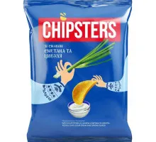 Чіпси Chipster's Сметана та Цибуля 60 г