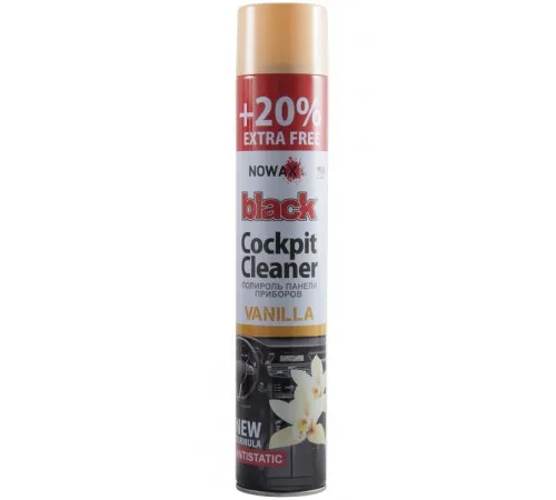 Полироль для панели приборов Nowax Black Cockpit Cleaner Vanilla 750 мл