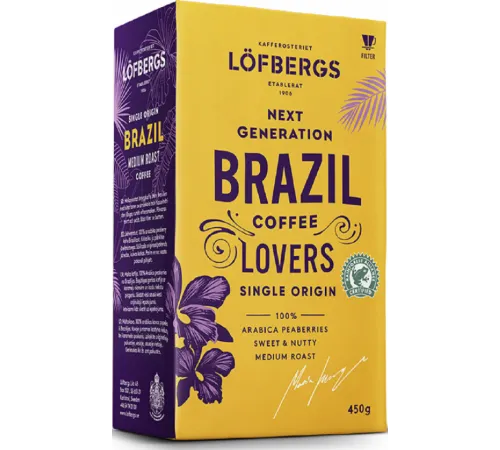 Кава мелена Lofbergs Brazil 450 г Кава мелена Lofbergs Brazil 450 г