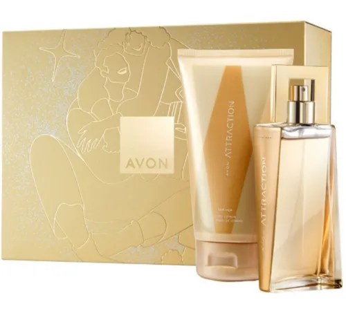 Набор подарочный женский Avon Attraction (Парфюмерная вода 50 мл + Лосьон для тела 150 мл)