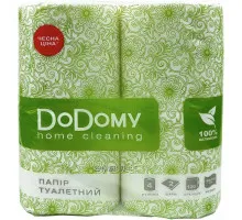 Папір туалетний двошаровий DoDomy білий 4 рулона