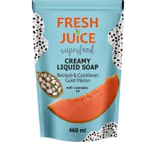 Рідке крем-мило Fresh Juice Карибська золота Диня та Баобаб  дой-пак 460 мл